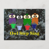 Owl Step Sing Bryn Mawr Lanterns in Bäumen Postkarte (Vorderseite)