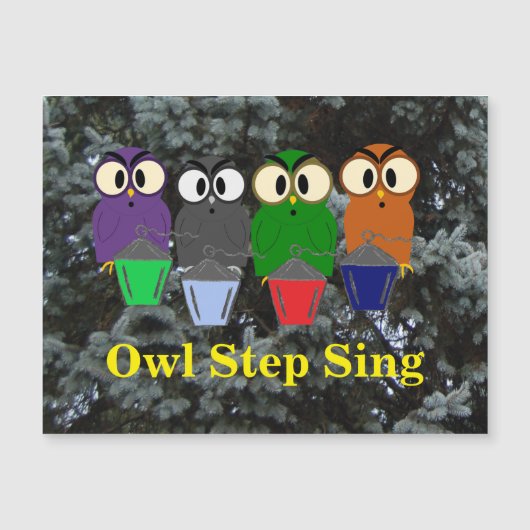 Owl Step Sing Bryn Mawr Lanterns Magnetkarte (Vorderseite)