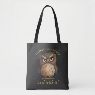 Owl Stubborn kümmert sich um Niedliches, wunderbar Tasche