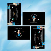 Owl Substitute Teacher Black Contact Cards Visitenkarte