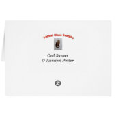 Owl Sunset Foto (Rückseite Horizontal)