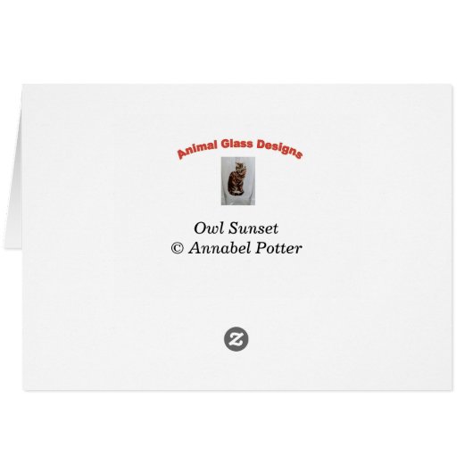 Owl Sunset Foto (Rückseite Horizontal)