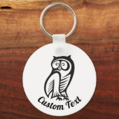 Owl Symbol Black Schlüsselanhänger (Vorderseite)