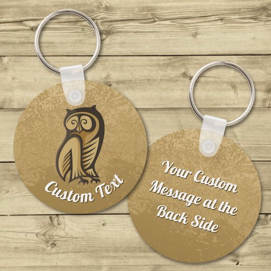 Owl Symbol Color Schlüsselanhänger