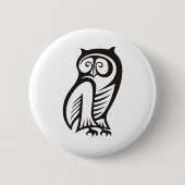 Owl-Symbol Schwarz Button (Vorderseite)