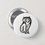 Owl-Symbol Schwarz Button (Vorne & Hinten)