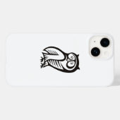Owl-Symbol Schwarz Case-Mate iPhone Hülle (Rückseite (Horizontal))