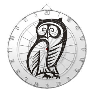 Owl-Symbol Schwarz Dartscheibe