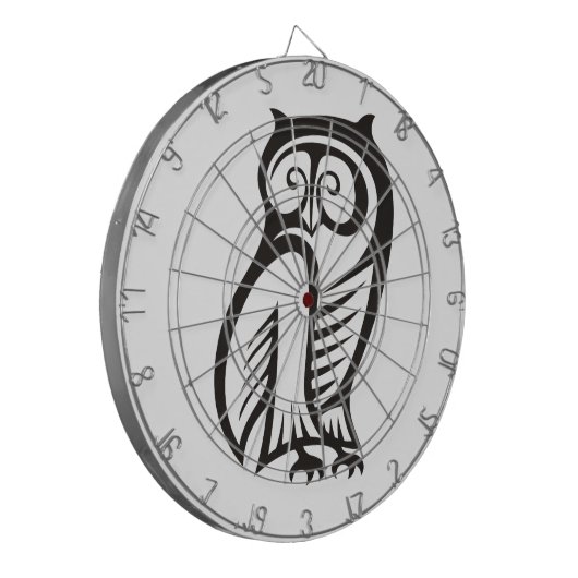 Owl-Symbol Schwarz Dartscheibe (Vorderseite Links)