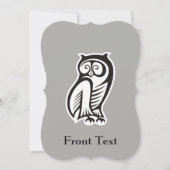Owl-Symbol Schwarz Einladung (Vorderseite)