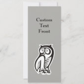 Owl-Symbol Schwarz Einladung (Vorderseite)