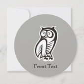 Owl-Symbol Schwarz Einladung (Vorderseite)