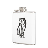 Owl-Symbol Schwarz Flachmann (Links)