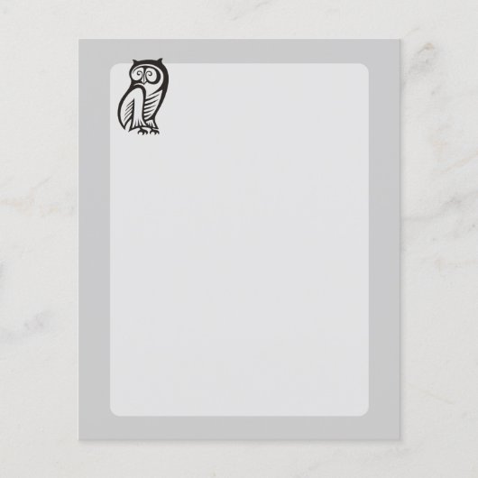 Owl-Symbol Schwarz Flyer (Vorne)