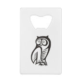 Owl-Symbol Schwarz Geldkarten Flaschenöffner (Rückseite)