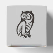 Owl-Symbol Schwarz Geschenkschachtel (Oben)