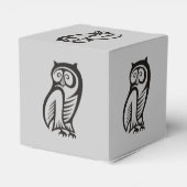 Owl-Symbol Schwarz Geschenkschachtel (Rückseite)