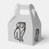 Owl-Symbol Schwarz Geschenkschachtel (Rückseite)