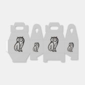 Owl-Symbol Schwarz Geschenkschachtel (Ungefaltet)