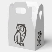 Owl-Symbol Schwarz Geschenkschachtel (Geöffnet)