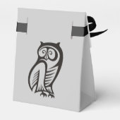 Owl-Symbol Schwarz Geschenkschachtel (Rückseite)