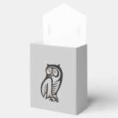 Owl-Symbol Schwarz Geschenkschachtel (Geöffnet)