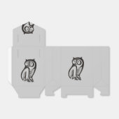 Owl-Symbol Schwarz Geschenkschachtel (Ungefaltet)
