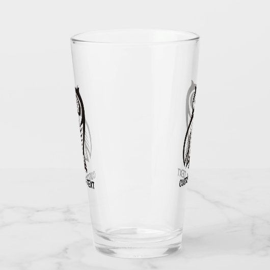 Owl-Symbol Schwarz Glas (Links)