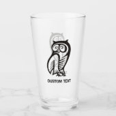 Owl-Symbol Schwarz Glas (Vorderseite)