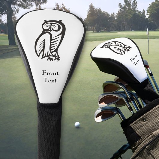 Owl-Symbol Schwarz Golf Headcover