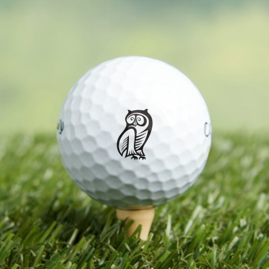 Owl-Symbol Schwarz Golfball (Insitu T-Shirt)