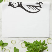 Owl-Symbol Schwarz Handtuch (Gefaltet)