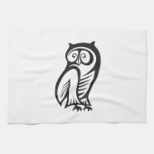 Owl-Symbol Schwarz Handtuch (Horizontal)