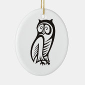 Owl-Symbol Schwarz Keramikornament (Rechts)