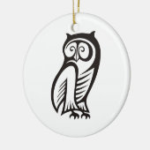 Owl-Symbol Schwarz Keramikornament (Links)
