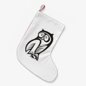 Owl-Symbol Schwarz Kleiner Weihnachtsstrumpf (Vorderansicht (hängend))