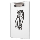 Owl-Symbol Schwarz Klemmbrett (Links)