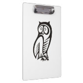 Owl-Symbol Schwarz Klemmbrett (Rechts)