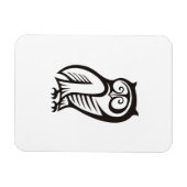 Owl-Symbol Schwarz Magnet (Horizontal)