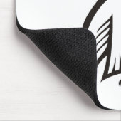 Owl-Symbol Schwarz Mousepad (Ecke)