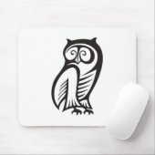 Owl-Symbol Schwarz Mousepad (Mit Mouse)