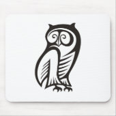 Owl-Symbol Schwarz Mousepad (Vorne)