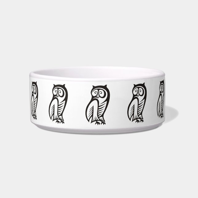 Owl-Symbol Schwarz Napf (Vorderseite)