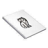 Owl-Symbol Schwarz Notizblock (Rechte Seite)