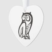 Owl-Symbol Schwarz Ornament (Vorderseite)