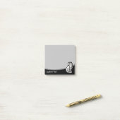 Owl-Symbol Schwarz Post-it Klebezettel (Auf Schreibtisch)