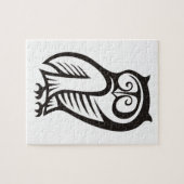 Owl-Symbol Schwarz Puzzle (Horizontal)