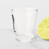 Owl-Symbol Schwarz Schnapsglas (Rechts)
