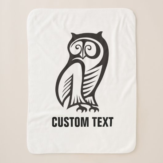 Owl-Symbol Schwarz Sherpadecke (Vorderseite)