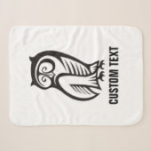 Owl-Symbol Schwarz Sherpadecke (Vorderseite (Horizontal))